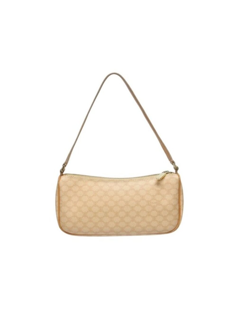 Celine Hobo Mini Handbag Pouch Macadam Pattern Beige